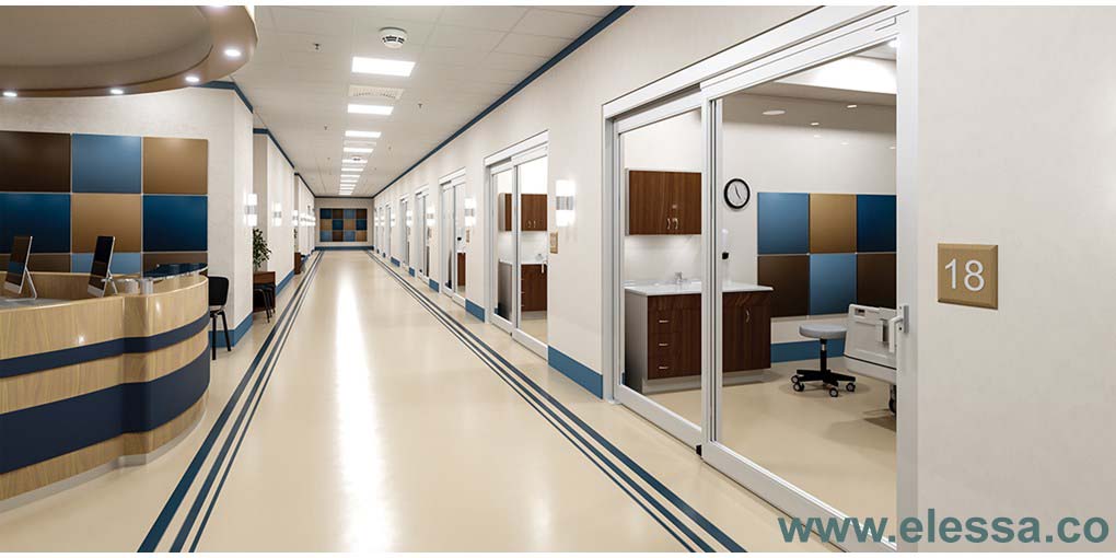 درب داخلی بیمارستانی - سفارش درب برقی